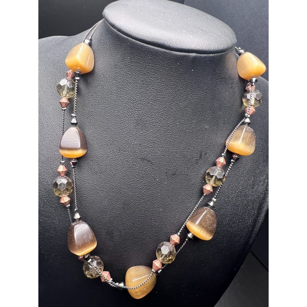 Lia Sophia Two-strand Station Necklace - Picture 4 of 6
